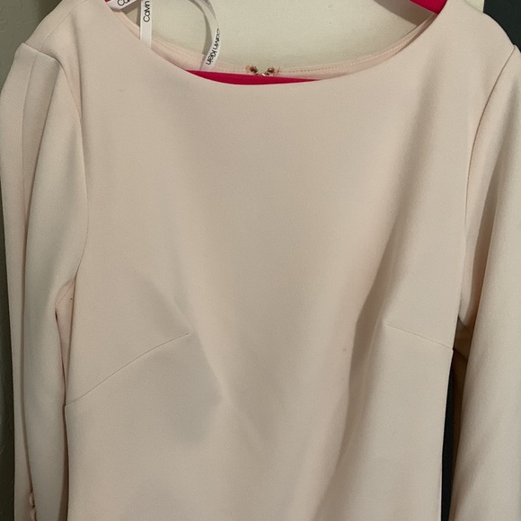 Calvin Klein Chiffon Bell Sleeve Dress - Picture 4 of 10